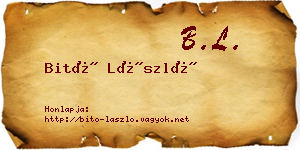 Bitó László névjegykártya